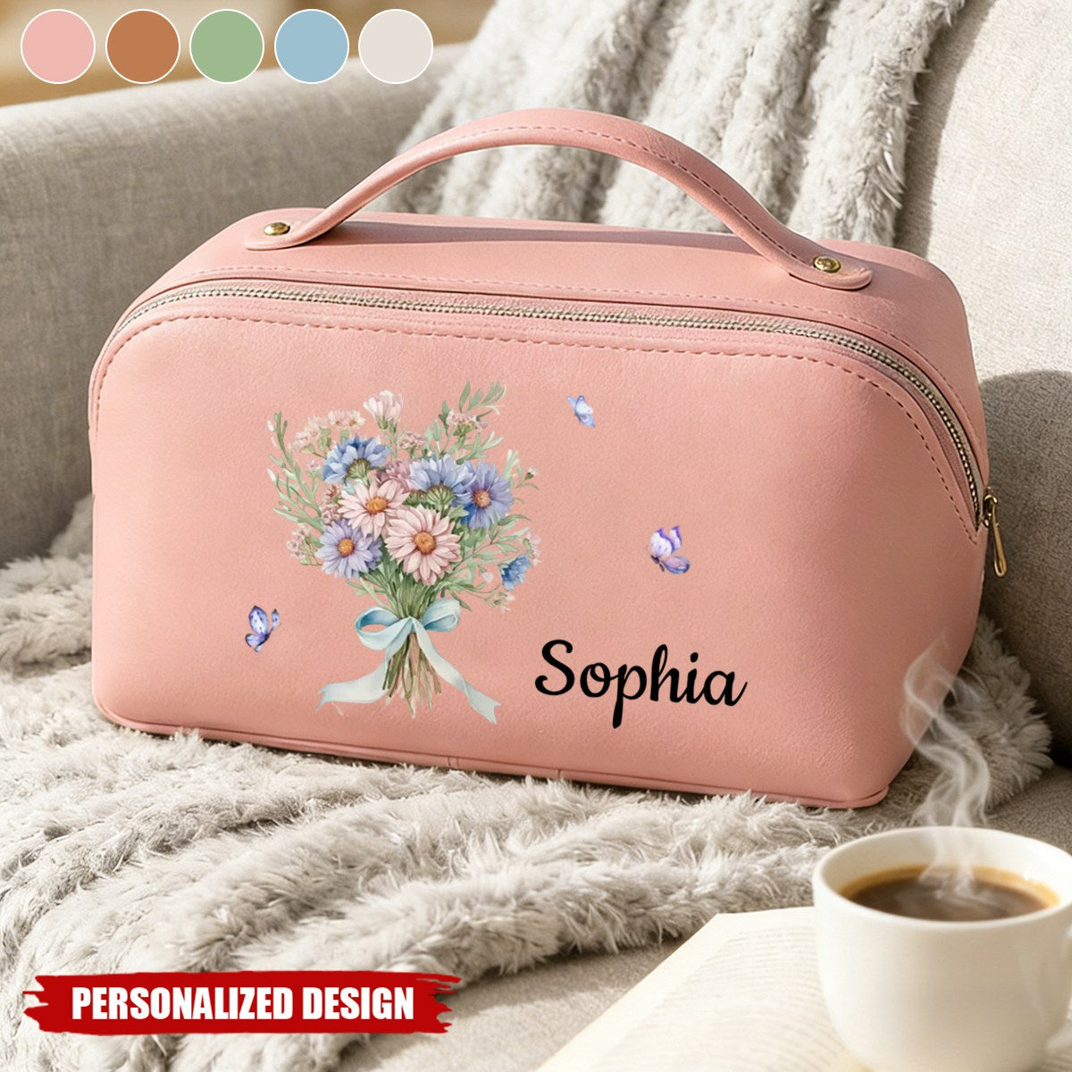 Custom Travel Toiletry Bag - Personalized Birthday Gifts For Women, Besties