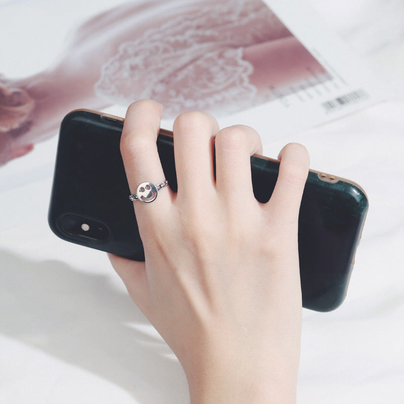 Smile index finger ring adjustable