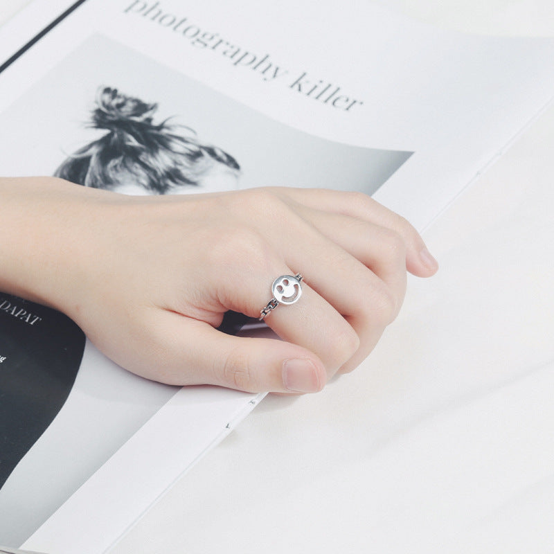 Smile index finger ring adjustable