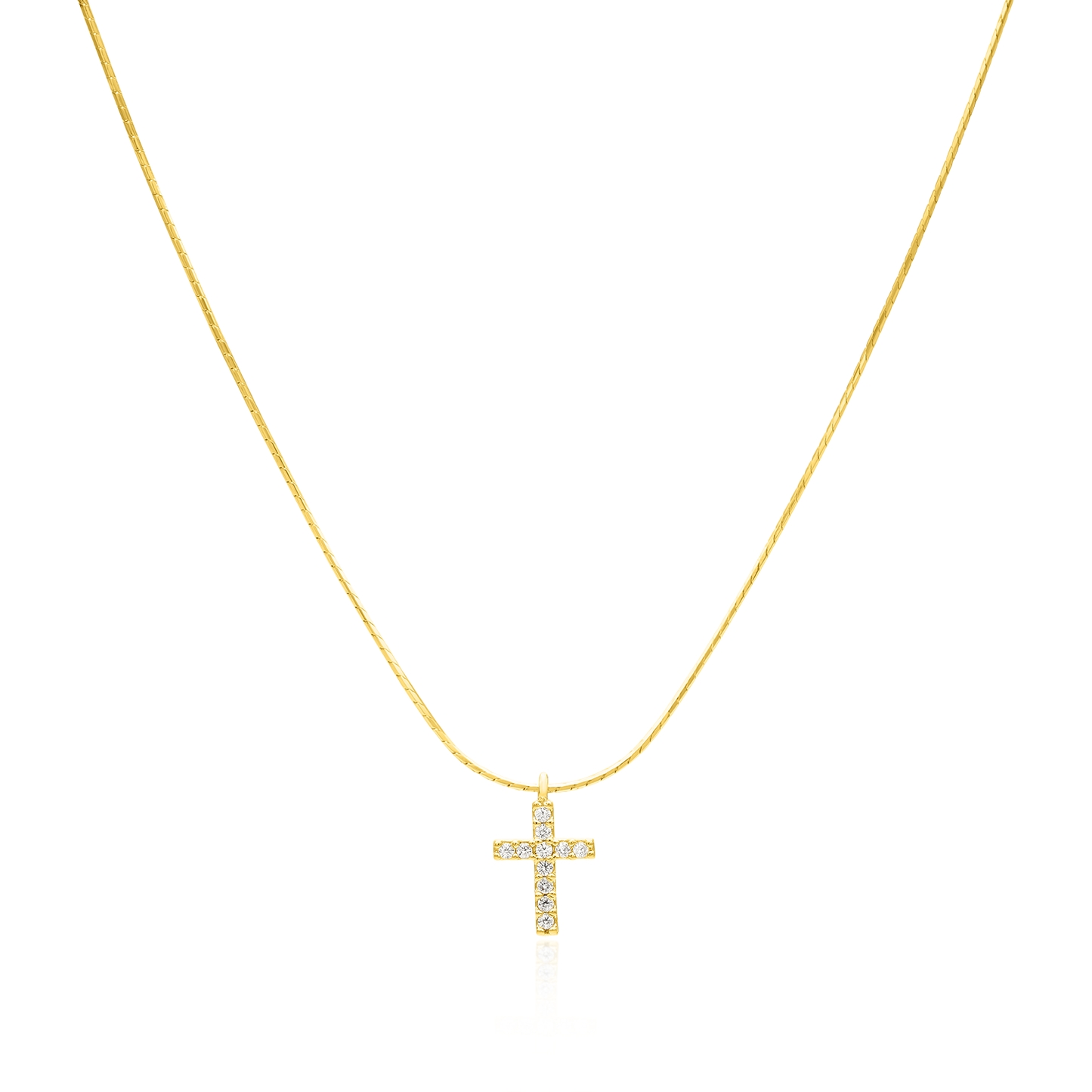 Cross pendant silk necklace