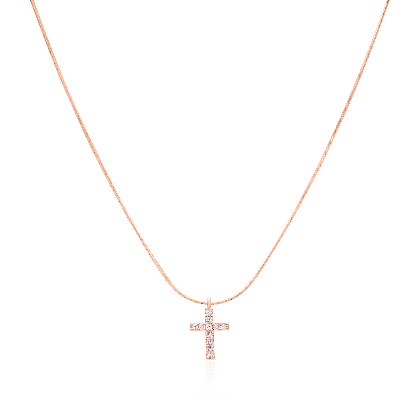 Cross pendant silk necklace