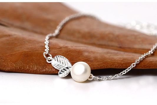 Simple forest leaf bracelet