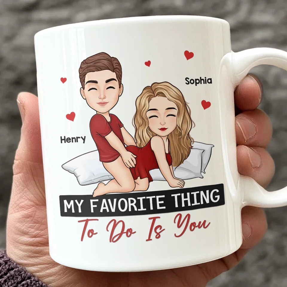It Started With A Message - Couple Personalized Custom Mug - Christmas Gift For Husband Wife, Anniversary