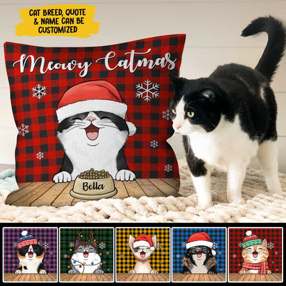 Meowy Catmas - Merry Woofmas - Personalized Pillow