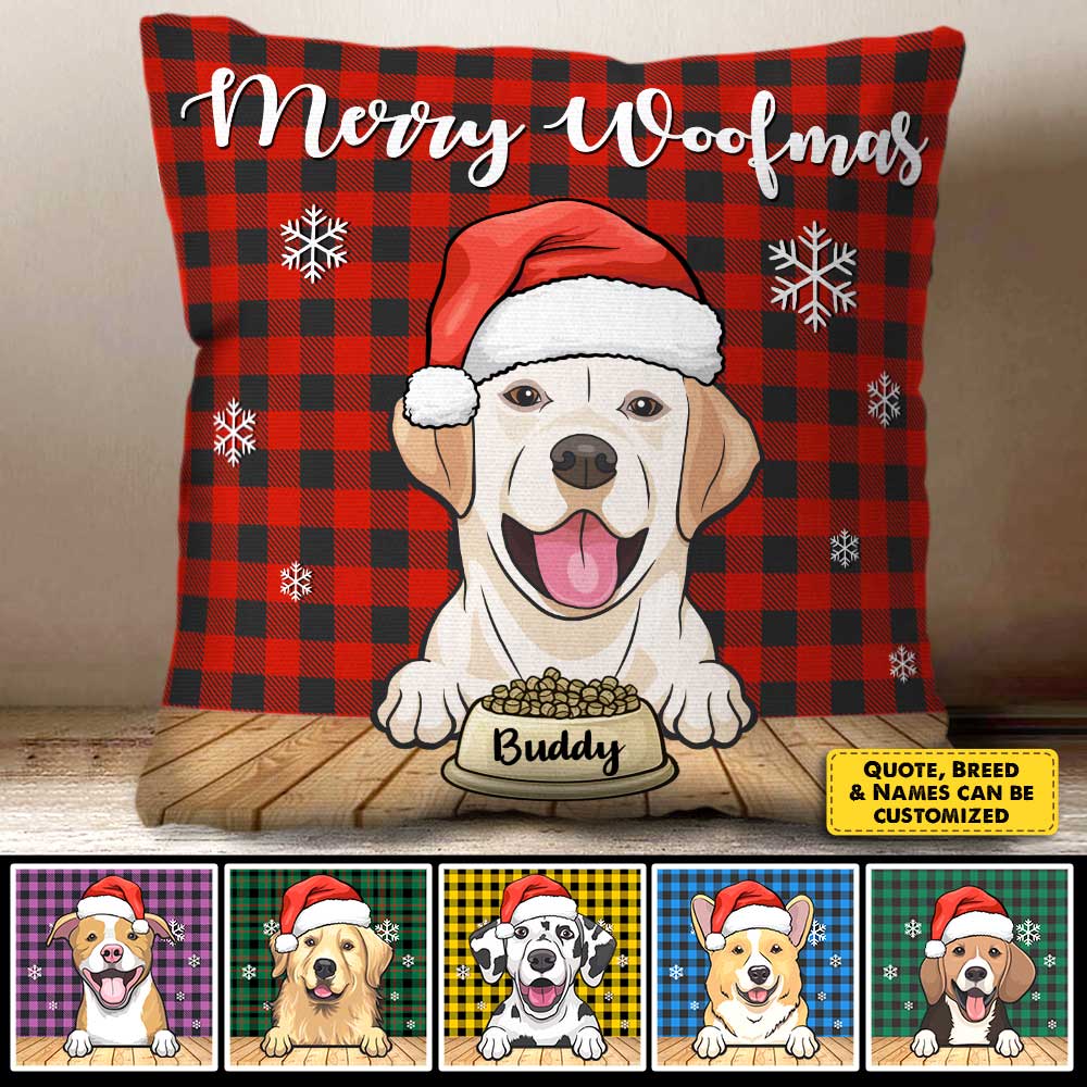 Meowy Catmas - Merry Woofmas - Personalized Pillow