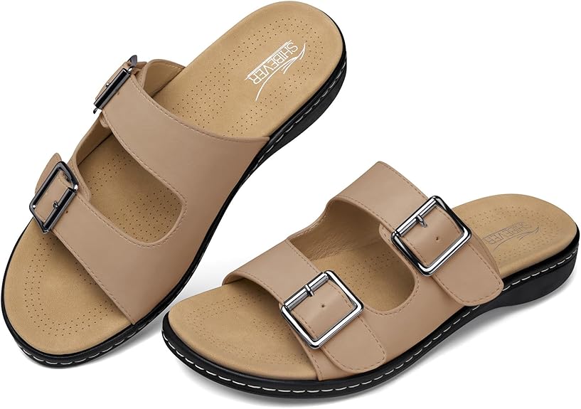 WOMEN BREATHABLE ORTHOPEDIC ADJUSTABLE LADIES LEATHER SANDALS