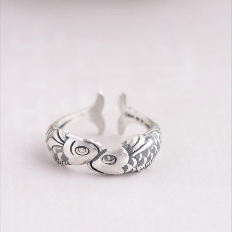 Sterling Silver Vintage Pisces Ring