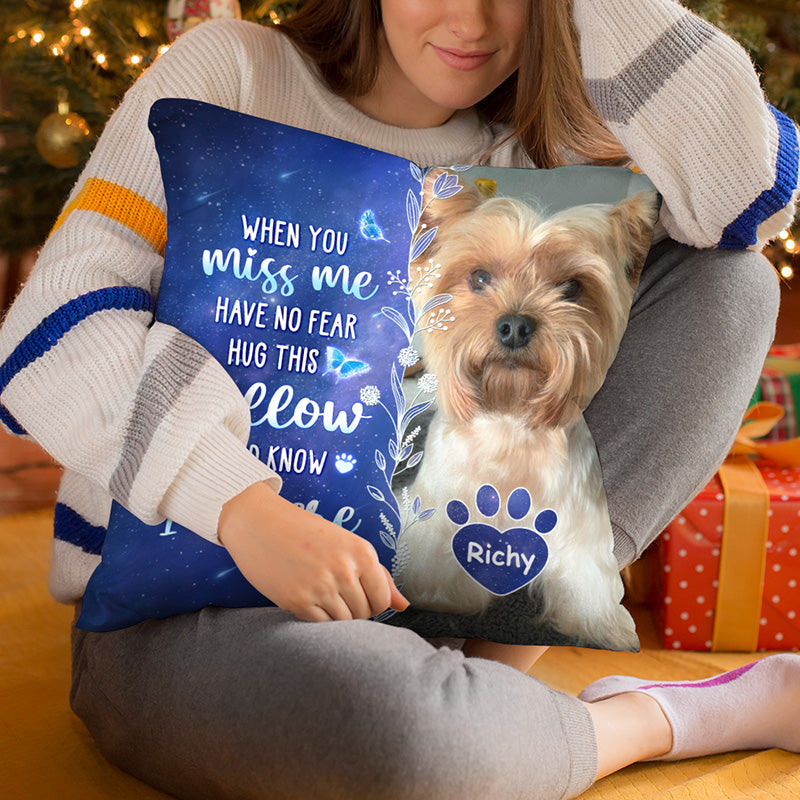 Custom Photo My Love For You Is Always Here - Memorial Personalized Custom Pillow - Sympathy Gift, Gift For Pet Owners, Pet Lovers