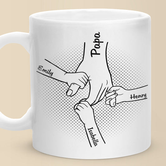 Best Papa Ever - Family Personalized Custom Mug - Father's Day, Birthday Gift For Dad, Grandpa