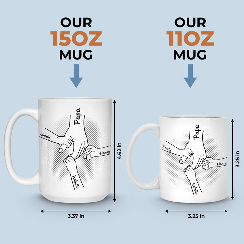 Best Papa Ever - Family Personalized Custom Mug - Father's Day, Birthday Gift For Dad, Grandpa