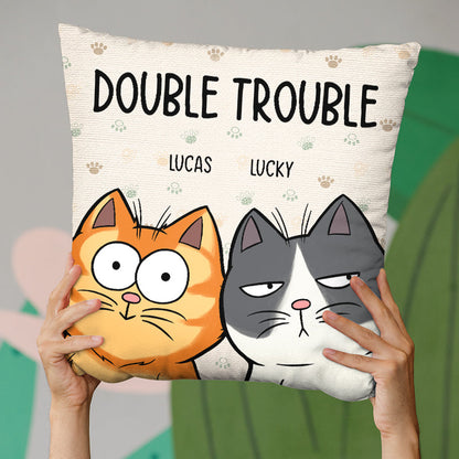 We're The Trouble - Cat Personalized Custom Pillow - Gift For Pet Owners, Pet Lovers